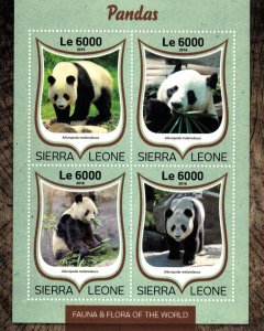 SIERRA LEONE 2016 - Panda / complete set MNH - SH+ BL (2 scans)