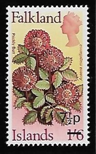 Falkland Islands # 206 - Prickly Burr - surcharged - MLH.....{BRN17}