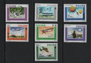 Poland  #2643-2649  MNH  1984  Polish aviation