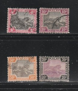 Malaya 28, 31c-33a U Animals, Tiger