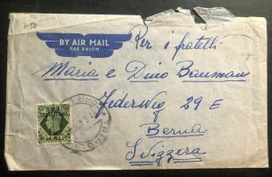 1946 Tripolitania British Agencies Airmail Cover To Berna Switzerland