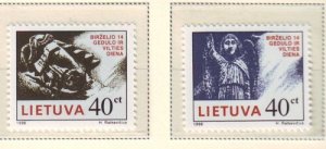 Lithuania Sc 547-8 1996 Day of Hope & Mourning stamp set mint NH