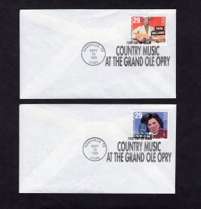 2771-2774 Country Music, set/4 FDC no cachet