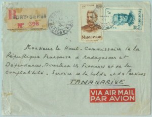 88886 - MADAGASCAR - postal history - REGISTERED LETTER from PORT-BERGE 1951-
