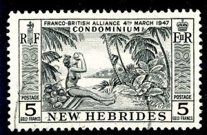 New Hebrides, Scott #92, Used