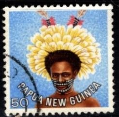 Papua New Guinea - #455 Headresses - Used