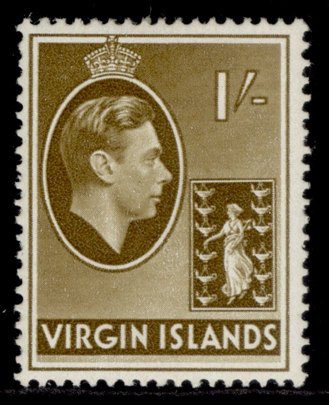 BRITISH VIRGIN ISLANDS GVI SG117a, 1s olive-brown, M MINT. 