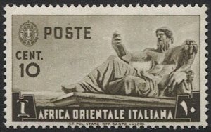 ITALIAN EAST AFRICA  Italy 1938 Sc 4  10c LH  VF, Statue of the Nile, Art