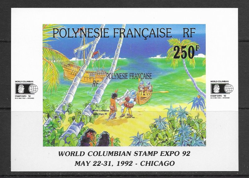 French Polynesia. 361a, 590, 593 MNH S/S,. vf see desc. 2020 CV$22.00