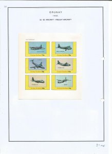 GRUNAY- 1982 - Freight Aircraft - Sheets - Mint Light Hinged - Private Issue