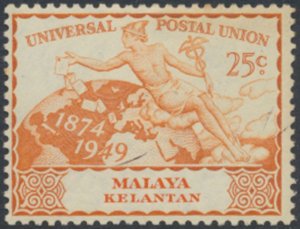 Kelantan Malaya  SC#  48 MH with hinge  UPU   see details & scans