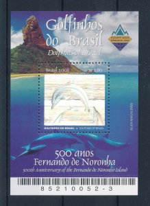 [47464] Brazil 2003 Marine life dolphins Souvenir Sheet MNH