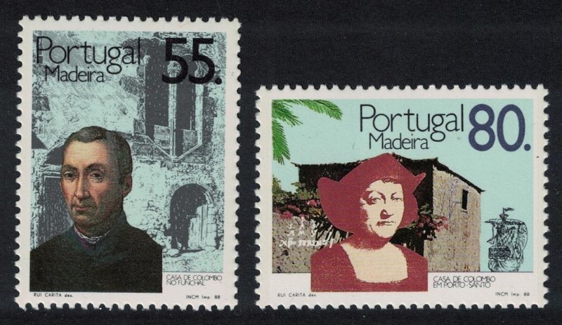 Madeira Christopher Columbus's Houses in Madeira 2v 1988 MNH SG#244-245