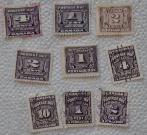 Canada.  Postage due. Joblot