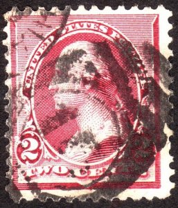 1890, US 2c, Washington, Used, Sc 219D