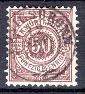 German States Wurttemberg Scott # 68, used