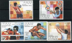 SAHARA OCC 1991 OLYMPIC GAMES BARCELONA SET OF 5 STAMPS  MNH