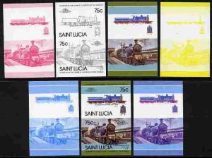 St Lucia 1985 Locomotives #4 (Leaders of the World) 75c \...