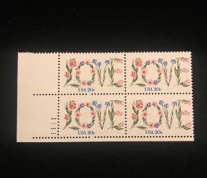 1951 Plate Block of 4, MNH