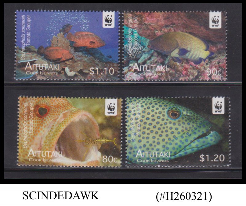 AITUTAKI - 2010 WWF FISH / MARINE LIFE 4V MNH