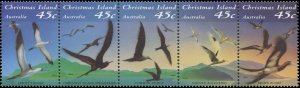 Christmas Island 1993 Sc 349 Birds Booby Noddy Frigatebird Bosun BIrd CV $3.75