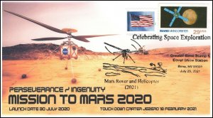 21-208, 2021, Mission to Mars, Event Cover, Pictorial Postmark, Reno NV,