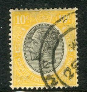 BRITISH KUT TANGANYIKA; 1927 early GV Portrait issue used Shade of 10c. value