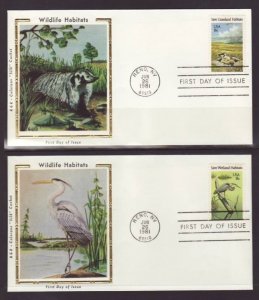 US 1921-1924 Wildlife Habitats 1981 Colorano S/4 U/A FDC