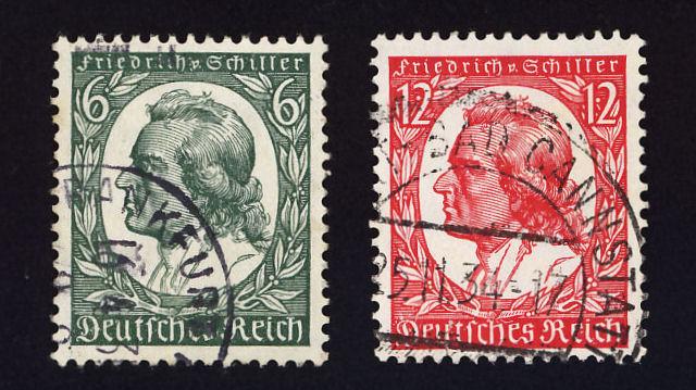 Germany Sc# 446-47 Friedrich von Schiller set  used