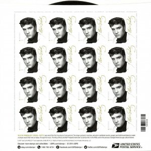 U.S. 5009 Elvis Presley 2015 Forever Sheet of 16 VF-XF MNH