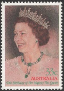 Australia SC#983 33¢ Birthday of Queen Elizabeth II (1986) MLH