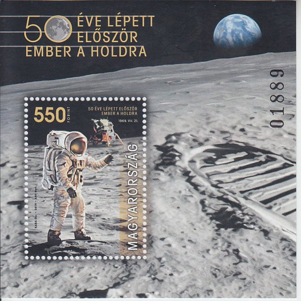 2019 Hungary Man on the Moon Apollo 11 SS  (Scott 4525) MNH