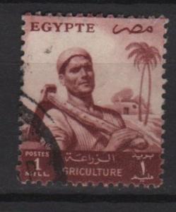 Egypt 1954/55 - Scott 368 used - 1 m, Farmer 