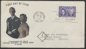 1951 #315 Royal Visit FDC LithoArt Cachet Ottawa