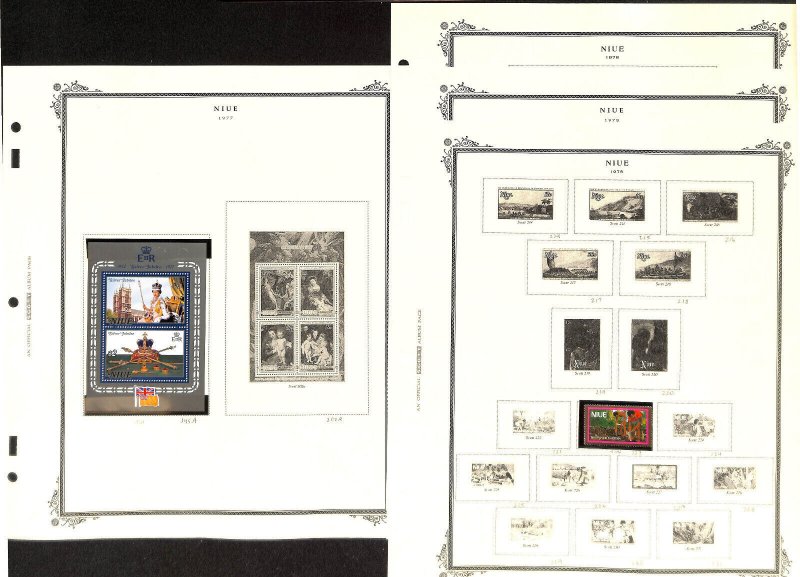 Niue Stamp Collection on 100 Scott Specialty Pages, 1902-1998