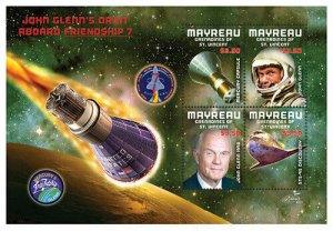 Mayreau 2013 - John Glenn's Orbit Aboard Friendship 7 - Sheet of 4 Stamps - MNH