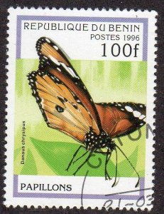 Benin 804 - Cto - 100fr Plain Tiger Butterfly (1996) (cv $0.90) (1)