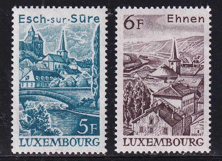 Luxembourg #599-600  MNH 1977 Esch-sur-Sure   Ehnen