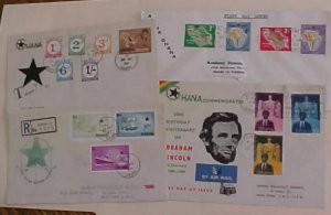 GHAN 3 FDC 1957-1959  ALSO POSTAGE DUE FDC 1958