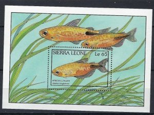 Sierra Leone 963 MNH 1988 Fish souvenir sheet