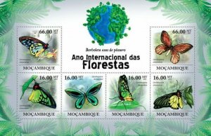 Mozambique 2011 MNH Bird Wings Butterflies. YT 3658-3663, Mi 4258-4263, Sc 2169