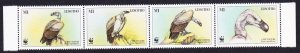 Lesotho WWF Cape Vulture Birds Strip of 4v 1998 MNH SC#1091 a-d
