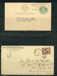 US POSTAL HISTORY OF STATE OF NEW YORK LOT OF 24 COVERS 1897-1992 AS SHOWN