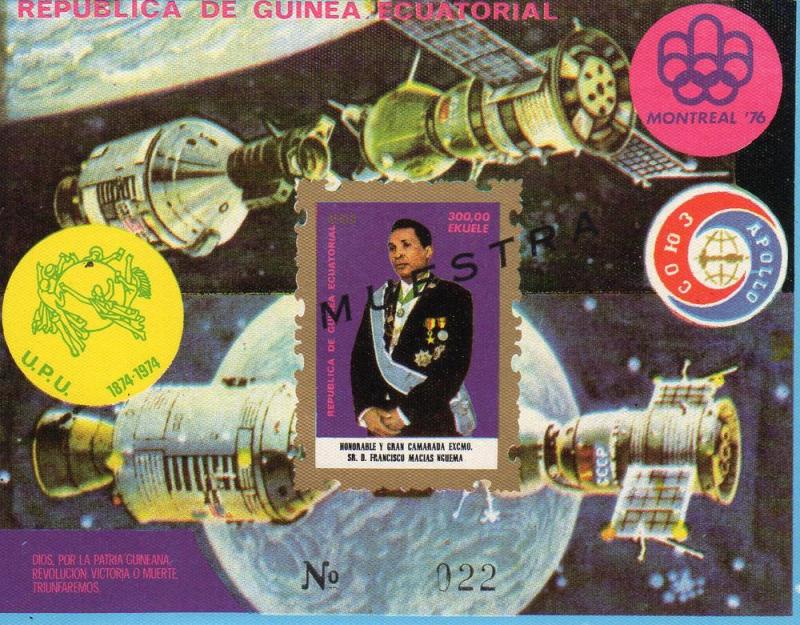 Eq.Guinea Apollo-Soyuz/UPU Cent/Montreal Olympic SS Specimen