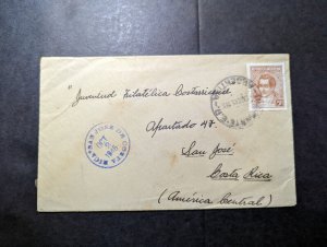 1945 Argentina Cover Buenos Aires to San Jose Costa Rica Philatelic