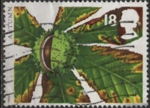 Great Britain 1510 (used) 18p horse chestnut (1993)