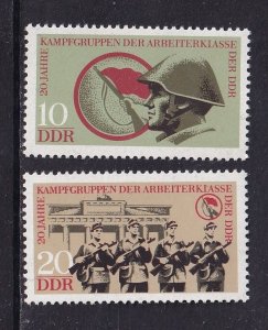 German Democratic Republic DDR  #1487-1488 MNH 1973 workers` militia