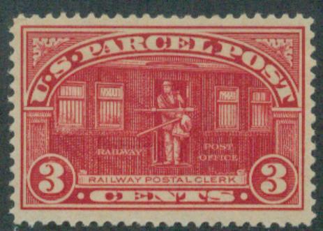 U.S. Scott Q3 FVF Unused 3c Parcel Post