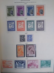 collection on pages Zanzibar 1936-67 complete mint, few earlier NY: CV $356