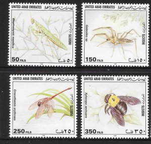 UNITED ARAB EMIRATES SG584/7 1998 INSECTS SET MNH